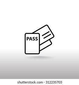 Passport vector icon.