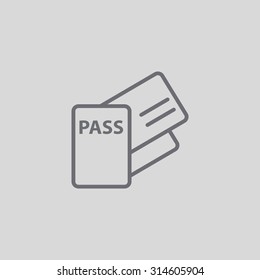 Passport vector icon.