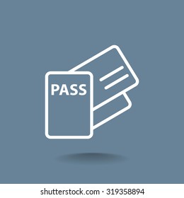 Passport vector icon.