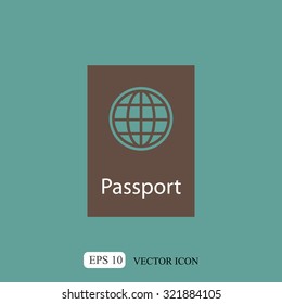 Passport vector icon
