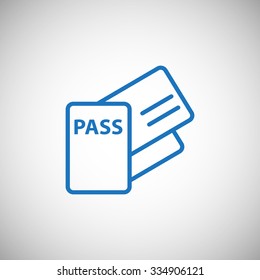 Passport vector icon.