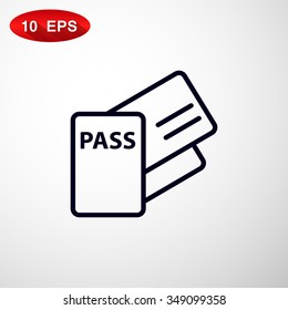 Passport vector icon.