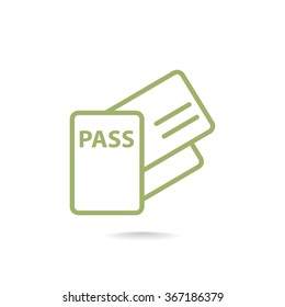 Passport vector icon.