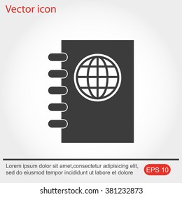 Passport vector icon