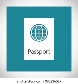 Passport vector icon