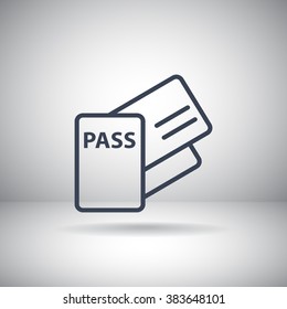 Passport vector icon.