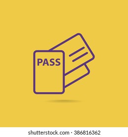 Passport vector icon.
