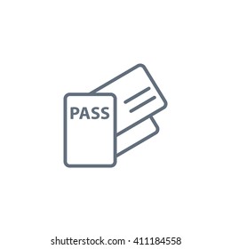 Passport vector icon.