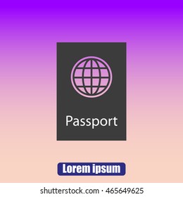 Passport vector icon
