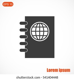 Passport vector icon
