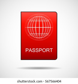 Passport vector icon