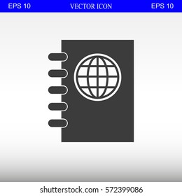 Passport vector icon