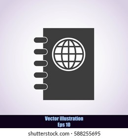 Passport vector icon