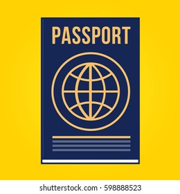 Passport. Vector icon. 