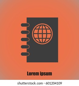 Passport vector icon