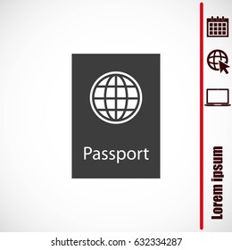 Passport vector icon
