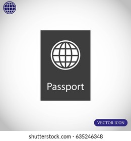 Passport vector icon