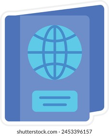 Icono de Vector de pasaporte. Se puede utilizar para la impresión, aplicaciones móviles y de Web.