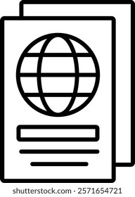 Passport vector icon. Can be used for printing, mobile and web applications.