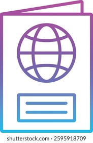 Passport vector icon. Can be used for printing, mobile and web applications.