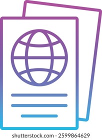 Passport vector icon. Can be used for printing, mobile and web applications.