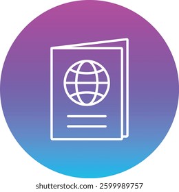Passport vector icon. Can be used for printing, mobile and web applications.