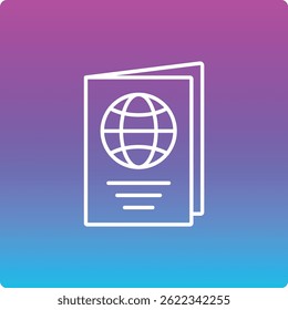 Vektorsymbol des Reisepasses. Kann für Druck-, Mobil- und Web-Anwendungen verwendet werden.