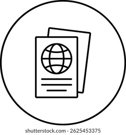 Icono de Vector de pasaporte. Se puede utilizar para aplicaciones de impresión, móviles y de Web.