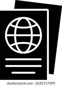 Ícone do vetor do Passport. Pode ser usado para impressão, aplicativos móveis e da Web.