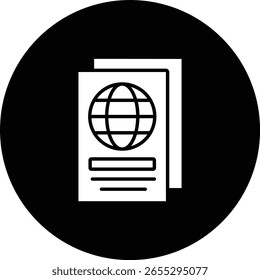 Ícone do vetor do Passport. Pode ser usado para impressão, aplicativos móveis e da Web.