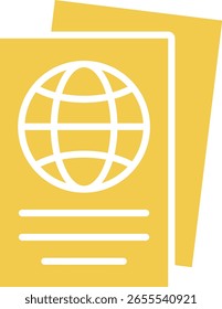 Ícone do vetor do Passport. Pode ser usado para impressão, aplicativos móveis e da Web.