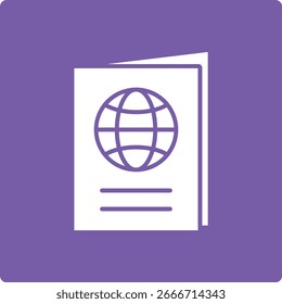 Ícone do vetor do Passport. Pode ser usado para impressão, aplicativos móveis e da Web.