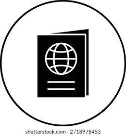 Icono de Vector de pasaporte. Se puede utilizar para aplicaciones de impresión, móviles y de Web.