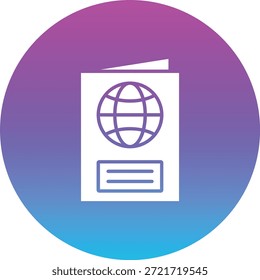 Icono de Vector de pasaporte. Se puede utilizar para aplicaciones de impresión, móviles y de Web.