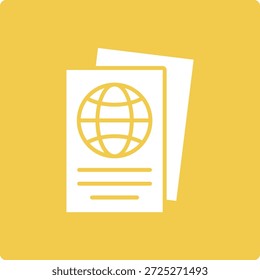 Icono de Vector de pasaporte. Se puede utilizar para aplicaciones de impresión, móviles y de Web.