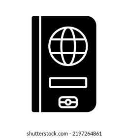 Passport vector icon color editable