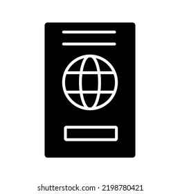Passport vector icon color editable