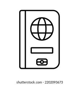 Passport vector icon color editable