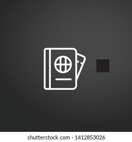 Passport vector icon. Passport concept stroke symbol design. Thin graphic elements vector illustration, outline pattern for your web site design, logo, UI. EPS 10.