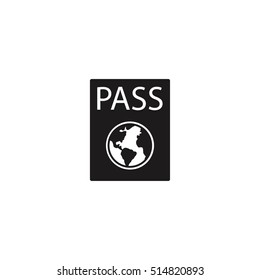passport vector icon illustration, for mobile and web design