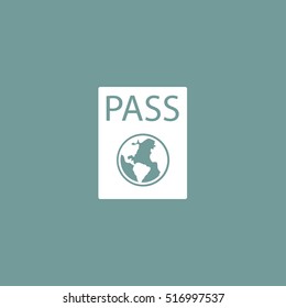 passport vector icon illustration, for mobile and web design