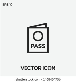 Passport vector icon illustration. Ux/Ui. Premium quality.