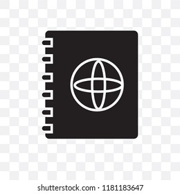 Passport vector icon isolated on transparent background, Passport logo concept