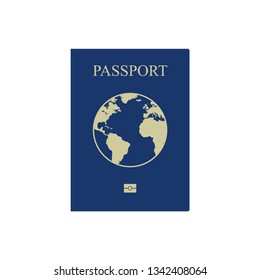 Passport vector icon isolated on white
