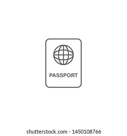 Passport vector icon, isolated on white background