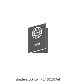 Passport vector icon, isolated on white background