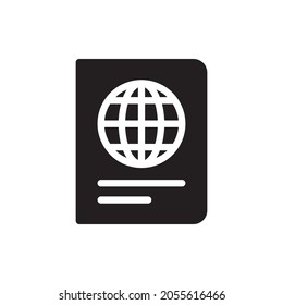 Icono del vector Passport, aislado en fondo blanco