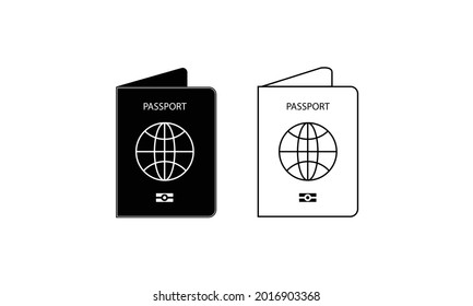 Pass, Vektorsymbol. einzeln auf weißem Hintergrund.Illustration einfach für Ihr Geschäftssymbol und Ihr Webdesign