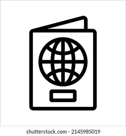 Passport, vector, icon, logo Illustration. on a white background.