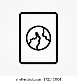 Passport, vector, icon, logo isolated Illustration.